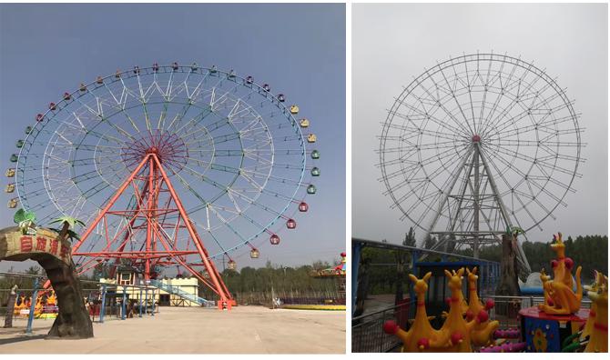 【案例?摩天輪】邯鄲市磁縣溢泉湖風景區(qū)標志性建筑 摩天輪夜景成功亮燈驗收